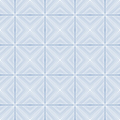 Seamless pattern. Diagonally outlined squares. White and blue-gray.