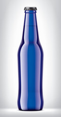Color Glass Bottle on Background. 