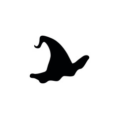 Witch hats icon vector set. Halloween illustration sign collection. Black hat symbol or logo.
