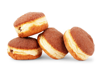 freshly baked donut isolated on white background