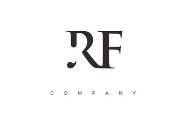 Initial RF logo design vector