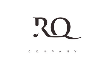 Initial RQ logo design vector