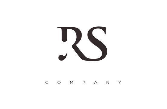 Initial RS logo design vector