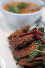 Deep fried fish paste balls (deep fried curried fish patties)