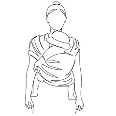 mom with baby in a sling