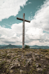 Peak of Radob&yacute;l hill, Czech Central Highlands