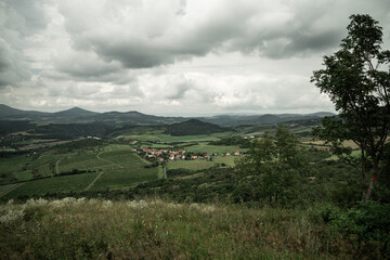 Fototapeta na wymiar View from Radobýl hill, Czech Central Highlands
