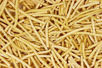 close-up homemade uncooked dry noodles