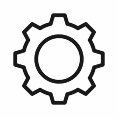 Setting button icon. High quality and very suitable for your web design, UI, mobile app design, etc. Isolated vector illustration on a white background.