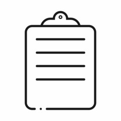 Clipboard icon. High quality and very suitable for your web design, UI, mobile app design, etc. Isolated vector illustration on a white background.