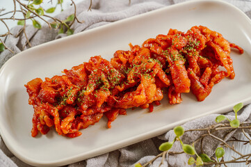 Korean style spicy chicken feet, 'maeun dakbal'