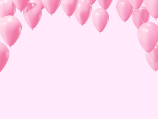 ピンク色の風船が飛ぶ背景