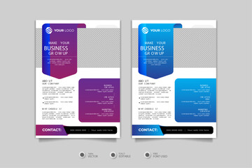 Creative corporate modern digital business customizable flyer design template