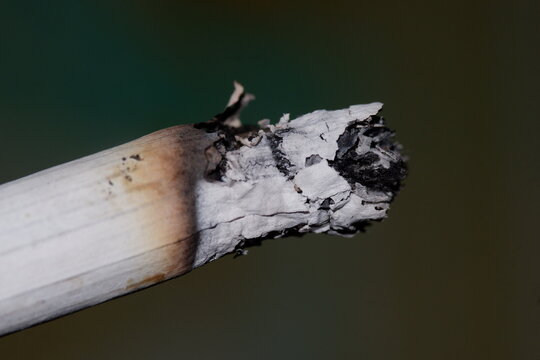 a cigarette burned by a smoker