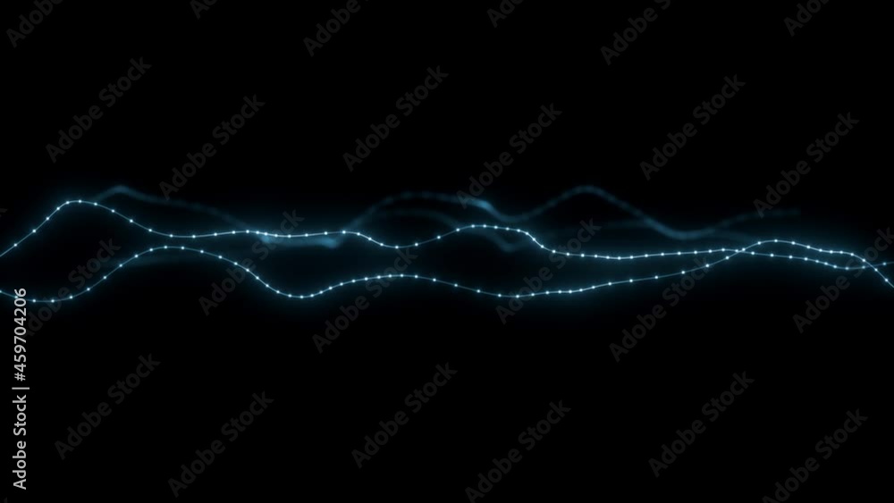 Poster abstract network mesh waving fx background loop/ 4k animation of an abstract fractal digital mesh ba