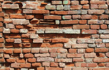 Muro in mattoni di argilla effetto Vintage