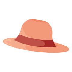 Classic womens hat with a stripe