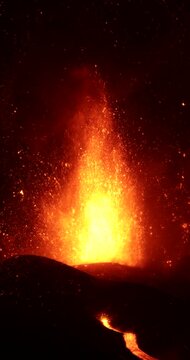 Cumbre Vieja volcanic eruption in La Palma Canary Islands 2021