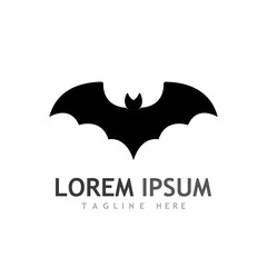 bat vector icon logo template