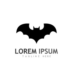 bat vector icon logo template