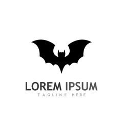 bat vector icon logo template