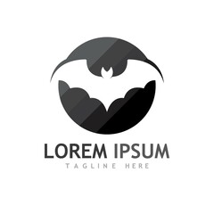 bat vector icon logo template