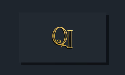 Minimal Inline style Initial QI logo.