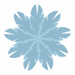 beautiful blue snowflake, vector winter image