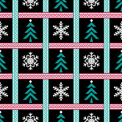 Holidays vector pattern, Christmas seamless pattern, winter pattern with snowflakes