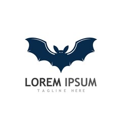 bat vector icon logo template