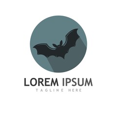 bat vector icon logo template