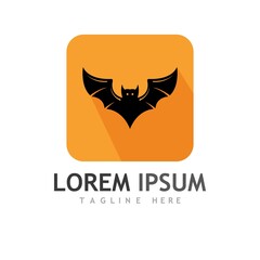 bat vector icon logo template