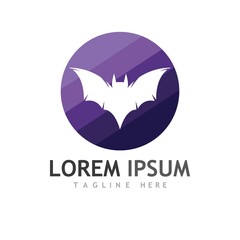 bat vector icon logo template