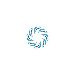 Abstract vector circle logotype unusual isolated chem logo Virus icon sun