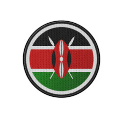 3D illustration flag of Kenya. Kenya flag isolated on white background. National symbols of Kenya. Flag of Kenya. Concept of Kenya.