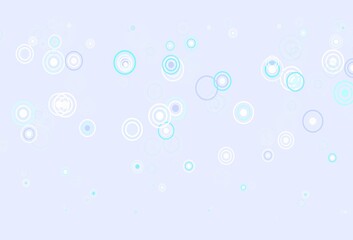 Light Pink, Blue vector background with bubbles.