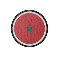 3D illustration flag of Morocco. Morocco flag isolated on white background.