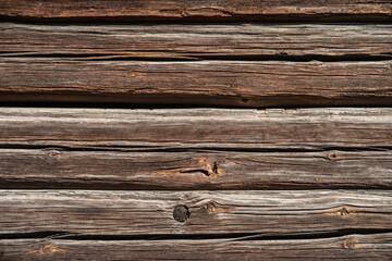 Fototapeta premium Texture of old wooden logs. Natural texture of wooden beams.