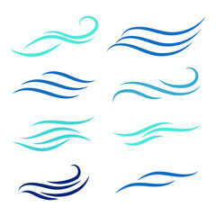 Abstract waves concept design stock illustration. wave logo motion