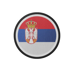 Obraz premium 3D illustration flag of Serbia. Serbia flag isolated on white background.