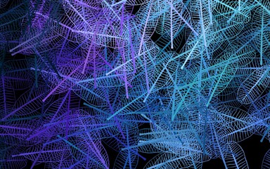 Dark Pink, Blue vector elegant template with leaves.