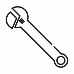 Adjusted wrench icon. High quality and very suitable for your web design, UI, mobile app design, etc. Isolated vector illustration on a white background.