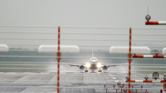 Passenger plane departure
