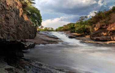 Fototapeta na wymiar Waterfall in long exposure