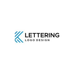 A modern and simple logo about the letter K designed with geometric lines.
EPS 10, Vector.