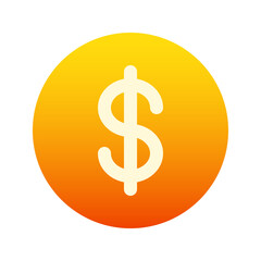 Fototapeta premium Illustration vector graphic icon of Australia, United States Dollar currency. Gradient Style Icon. Vector illustration isolated on white background. Perfect for website or application design.