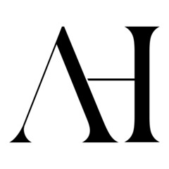 ha, ah, monogram logo. Calligraphic signature icon. Wedding Logo Monogram. modern monogram symbol. Couples logo for wedding