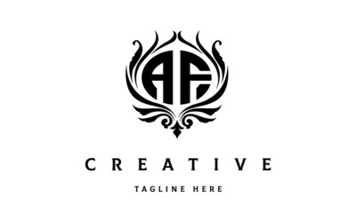 AF circle luxury latter logo vector