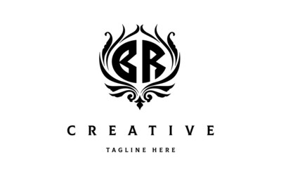 BR circle luxury latter logo vector