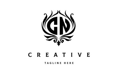 CN circle luxury latter logo vector